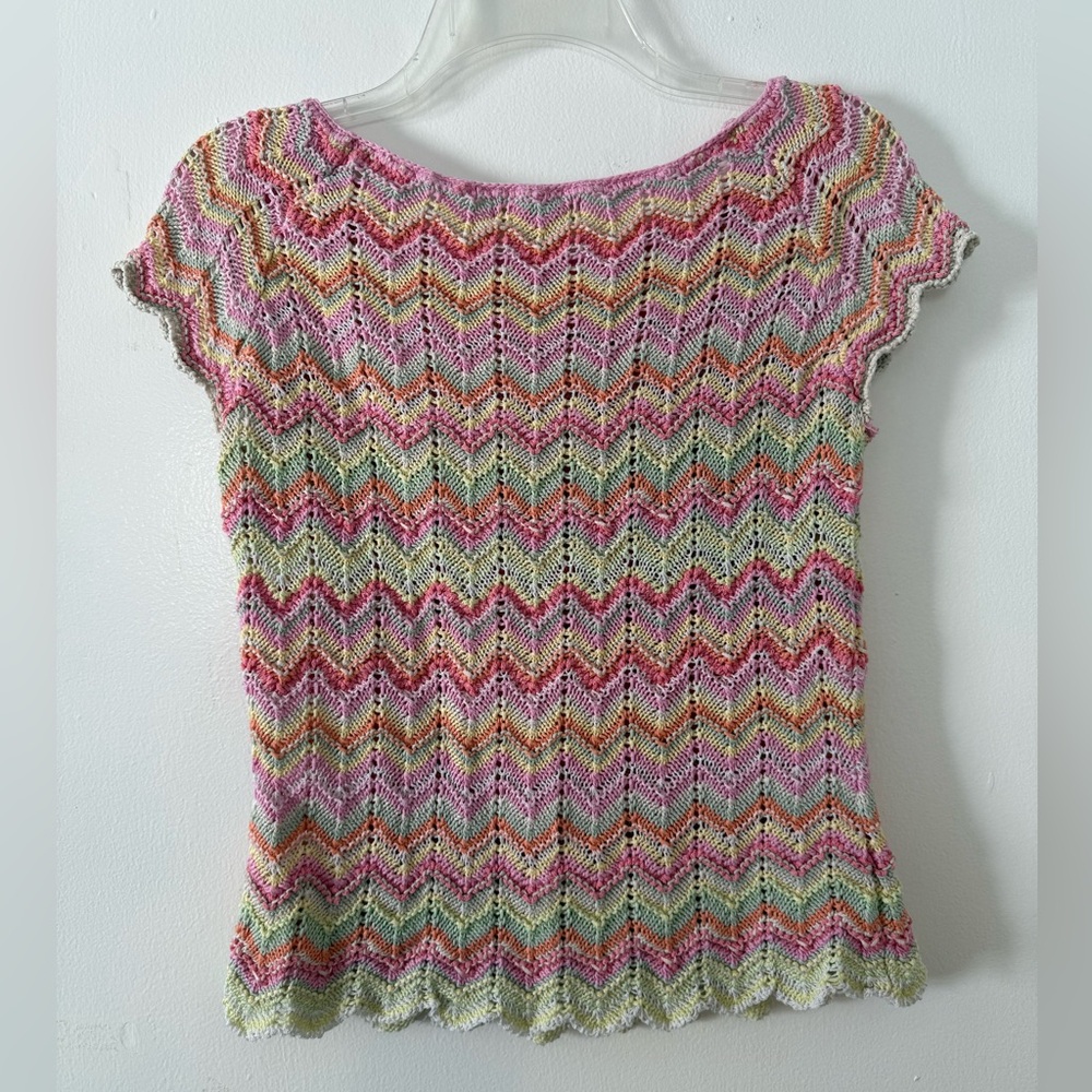 Sigrid Olsen Y2K Pastel Knit Top - Picture 3 of 7